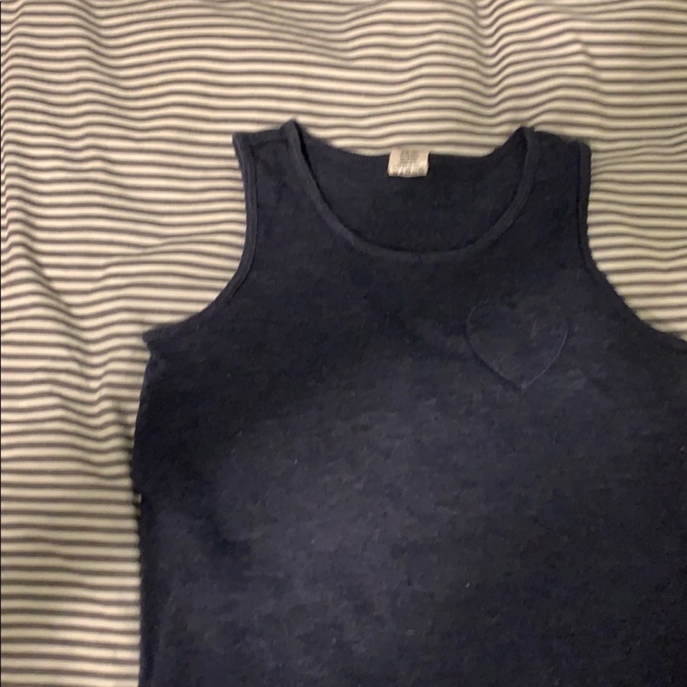 Navy blue girls crew cuts tank top size 8